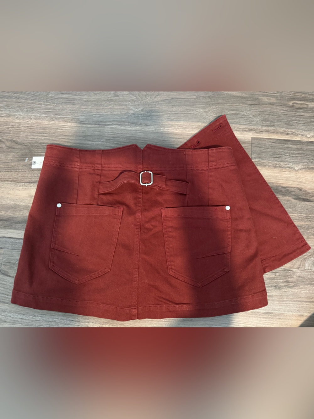 Pilcro Rust-Brown High-Rise Skort - Picture 6 of 7